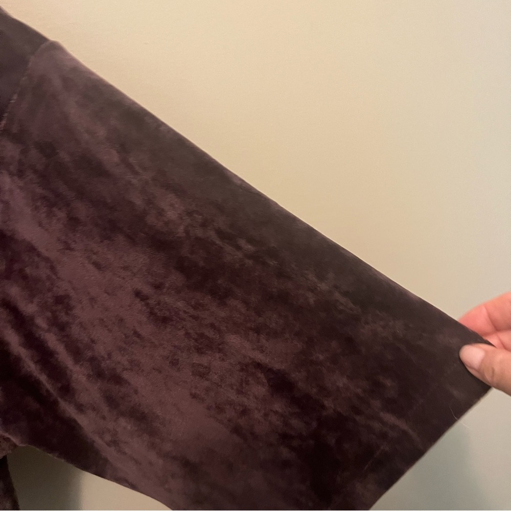 J Jill pure Jill  Velvety velour Top Rich Purple soft dropped shoulder size XL - Picture 3 of 7